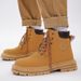 European Warm Series For Men Student Martin Boot Autumn Leather Men' High-top Stylih Workwear Non-lip Wear-reitant Outdoor Hiking_vogvips.com