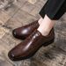 Large Size New Fashion Men's Business Formal Trendy Simple Square Toe Leather Derby Shoes_vogvips.com