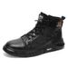 2025 Autumn New Martin Versatile Casual Men's Shoes Black Korean Version Lightweight Trendy Boots_vogvips.com