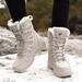 New Anti-splashing Water Mid-top Warm Outdoor Hiking Shoes Hiking Shoes_vogvips.com