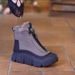 Front Zipper Thick Sole Martin 2024 Winter Snow Cotton For Women With Fleece Lining Warm New Short Boots Versatile_vogvips.com