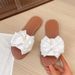 Foreign Trade Large-size Flat Round-toe Women's Slippers, 2025 New Fashion Butterfly Flower Casual Comfortable Sandals_vogvips.com