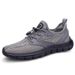 Men's Shoes Solid Color Round Head Low-top Mesh Casual Shoes Men's Elastic Band Sports Shoes_vogvips.com