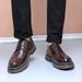 Top Layer Sheepskin British Style 2024 Trendy Business Casual Leather Men's Large Round Toe Shoes_vogvips.com