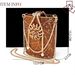 Women’s Shoes Women's high heeled pointed shoe and bag set Diamond flower embellishment Exquisite hot diamond bucket bag Party and daily wear_vogvips.com