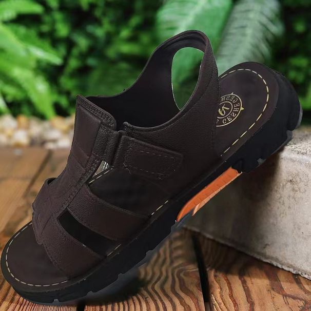 Sandals Men's New Summer Thick Soled Beach Dad's Shoes, Fashionable, Casual, Comfortable Sandals For Men_vogvips.com