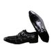 ShoeVault Crocodile Pattern Buckle Business Formal British Style Leather Men's Pointed Toe Single Shoes_vogvips.com