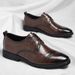 Men's Genuine Leather Derby Shoes Business Formal Classic Style Comfortable Large Size_vogvips.com