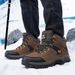 Winter Snow Boots Women High-top Outdoor Warm Thick-soled Solid-color Outdoor Shoes Men Wear-resistant Casual Ankle Boots Men_vogvips.com