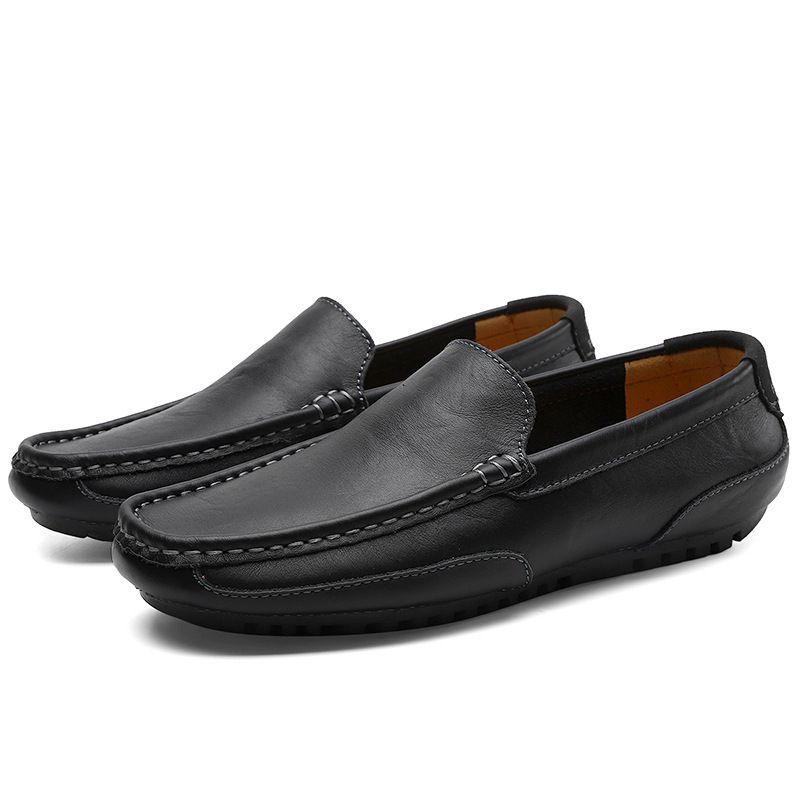 Suitable For All Seasons Spring 2020 New Men's Casual Leather Shoes Korean Style Large Size Soft Sole Lazy Summer Loafers_vogvips.com