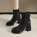 2026 Autumn Winter New French Retro High Elegant Short Fashion Chunky Heel Back Zipper Square Toe Women's Boots Trendy_vogvips.com