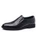 Men's business casual leather shoes leather formal hollowed out men's shoes inside heightening shoes oversized Men's size_vogvips.com