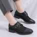 Euro Step High-end Summer 2025 New Hollow Brogue Business Carved Breathable Men's Leather Shoes Korean Style Sandals Trend_vogvips.com