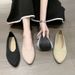 Breathable Soft-soled Single Shoes Women's Pointed Head Flat Bottom Fly-woven Shallow Mouth Grandma Shoes Mesh Ladyshoes_vogvips.com