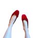 Foot-Slimming Ballet Flats French Style Elegant Fairy Bow Red Shallow Mouth Flat Loafers Wedding Shoes_vogvips.com