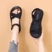 Flat-soled Sandals Women's Fairy Wind Elastic Band Skirt Lightweight Anti-skid Soft-soled Beach Shoes_vogvips.com
