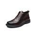 European Warm Series Men's Martin Autumn Winter Fashion Genuine Thick Sole Casual Versatile Short Boots Trendy High-top Leather Shoes For Men_vogvips.com