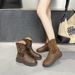 Martin For Women, Prairie Style Short Boots, Autumn New Embroidered Western Cowboy Riding Boots_vogvips.com
