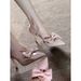 Chuyuji French-style Elegant Cross-strap Bow-tie Closed-toe Sandals Women, Suitable For Commuting, With Pointed Toe And_vogvips.com