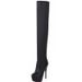 Waterproof Platform Over-the-Knee Long Thin Heel Large Women's Boots 31-43 Size M-6_vogvips.com