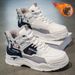 Winter Men's Shoes, Fleece-Lined High-Top Work Shoes, Men's Trendy Versatile Thick-Soled Fleece-Lined Warm Cotton Sneake_vogvips.com