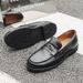 Slip-On Loafers Black Derby Men's Lazy Business Formal Casual British Style Leather Shoes 14532-J_vogvips.com