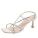 Women' Fahion Sandal Summer 2026 New Style Square Toe Thin Heel Croed Rhinetone Strap Sexy Elegant Roman High_vogvips.com