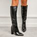 Women's Shoes New High Heeled Thick Heeled Mid Calf Boots Available Now. Sizes 35 42_vogvips.com