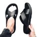 Italian Leather Slippers For Men 2022 New Hotel Beach Summer Shoes High Quality Big Size 47 Slip On Light Flats Male_vogvips.com