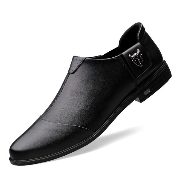 Men's Head Layer Foot Cover Single Shoes Loafers Men's Shallow Mouth Casual Single Shoes Lazy Shoes_vogvips.com