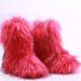 Women's Shoes spring and autumn new winter warm ladies outdoor cotton snow boots raccoon fur boots women_vogvips.com