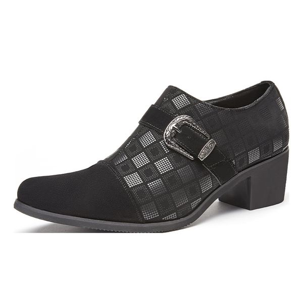 Cross-Border Summer Checkered High Heel European And American Style Casual Business Formal Large Size Personality_vogvips.com
