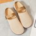 Women's Casual New Versatile French Sandals, Worn Outside, Woven Mesh, Bread Head, Half Support Shoes, Women's_vogvips.com
