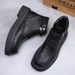 European Warm Series Light High-End Martin Men's Winter Fashion Trend Versatile Short Thick Sole Height-Increasing Work Boots High-Top_vogvips.com