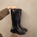 Brown Over-the-Knee For Women 2025 Autumn Winter New Genuine Leather Western Cowboy Long High Tube Riding Boots_vogvips.com