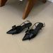 Elegant Sophisticated Pointed-toe Stiletto Sandals Bow Closed Toe Women, New Summer 2026 Model, Suitable For Pairing_vogvips.com