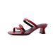 Chunky Sandals 2024 Summer Slippers Square Toe Slip-On Non-Slip Versatile Women's Shoes Ultra High Heel_vogvips.com