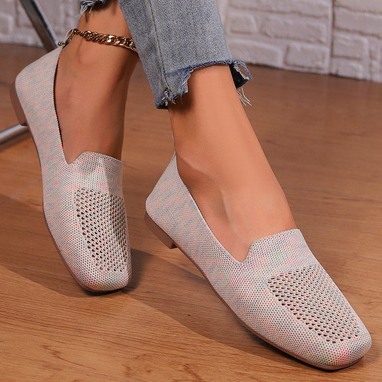 Women's New Large Size Round Toe Flat Shoes Women's Shallow Mouth Sports Style Casual Shoes_vogvips.com