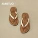 Soft-soled Women's Summer Sandals For Outdoor Wear, Fashionable 2025 New Model, Popular Niche Non-slip Beach Flat_vogvips.com