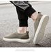 Retro Board Shoes Fly-woven Cowhide Mesh Shoes Comfortable Invisible Inner Height-increasing Mesh Board Shoes_vogvips.com