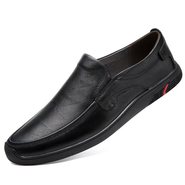 Large Size Men's Shoes Men's Casual Leather Shoes Soft-soled Beanie Shoes_vogvips.com