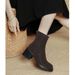 Platform Martin Boots For Women, British Style, 2025 New Autumn Winter Thick Heel Mid-Calf Boots, Soft Surface High Heel Ankle Boo_vogvips.com