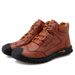Euro Step Plus Size Casual Men's Cowhide Breathable Fashion Lazy Loafers Outdoor Driving Shoes_vogvips.com