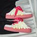Ins Dopamine Bunny White Closed-Toe Bread Summer New Thick-Soled Half Slippers For Women_vogvips.com