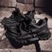 European Warm Series Dad 2025 New Style Top Layer Cowhide Big Shoes Men's Pointed Toe Low-Cut Rhino Martin Boots_vogvips.com