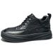 High-top Trendy 2024 Autumn New Fleece-lined Warm Winter Genuine Leather Versatile Shoes Men's Casual Ankle Boots_vogvips.com
