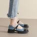 thick-soled Mary Jane Shoes Women's Retro Small Fragrant Denim Blue Soft-soled Single Shoes Large-size Women's Shoes_vogvips.com