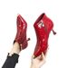 European American Style Stiletto Pointed Toe Slim 2025 Autumn And Winter New Patent Leather Ankle Boots, High Heels,_vogvips.com