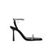 Women's Sandals 2023 Summer New Style Square-Toed Rhinestone Thin-Heeled Open-Toed High-Heeled Shoes, Size 42_vogvips.com