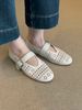 Lan Cabinet Edition ~ Ultra Soft Leather Hollow Strap Mary Jane Shoes Flat Breathable Shallow Ballet Flats_vogvips.com